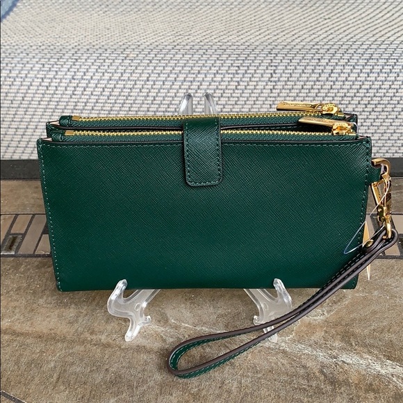 MICHAEL KORS LG DOUBLE ZIP WRISTLET RACING GREEN - Picture 6 of 16